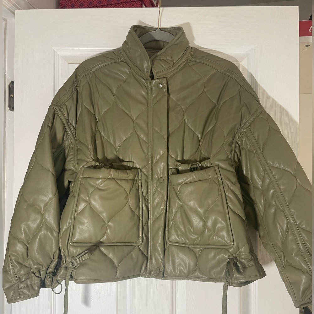 Zara faux leather jacket